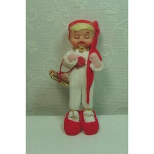 JESTIA T.K.R. SLEEPY CHILD WITH GIFT FABRIC FIGURINE--JAPAN--#725